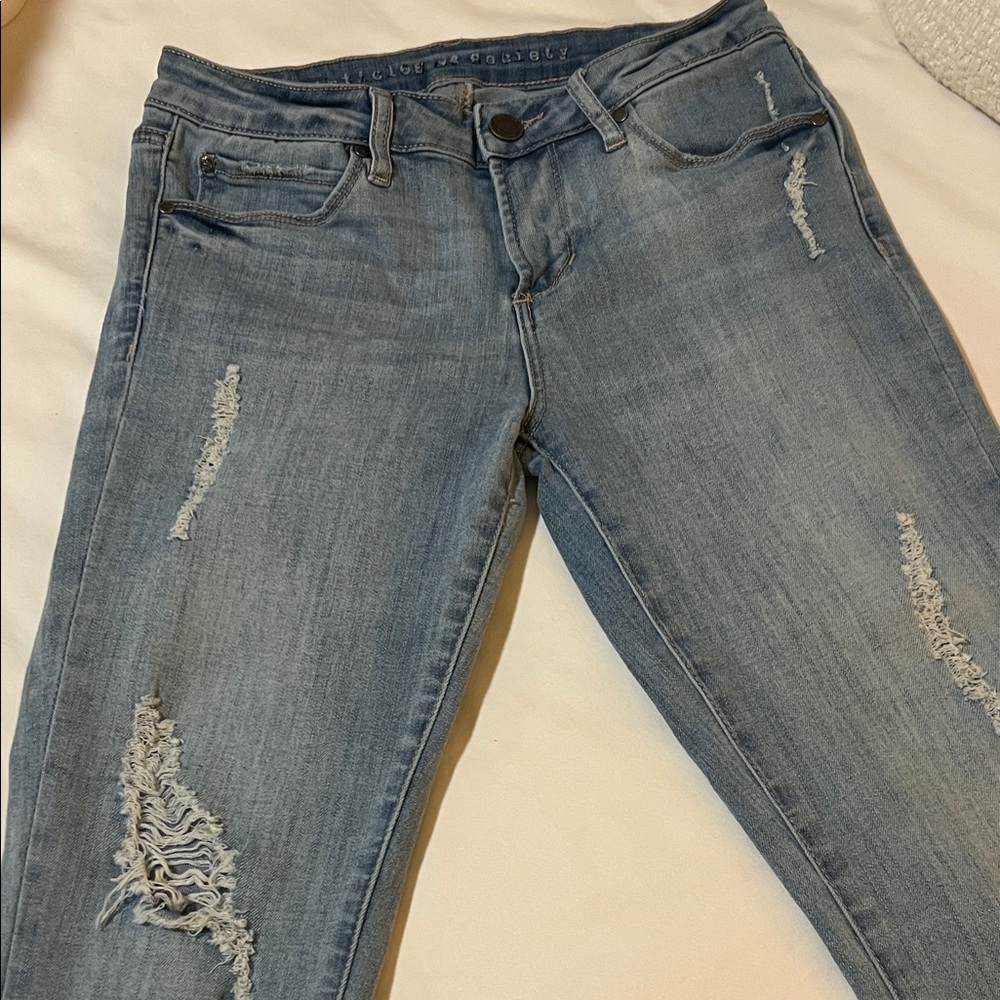 Articles Of Society Light Blue Distressed Skinny Jeans
